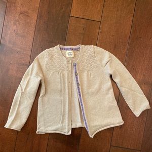 Mini Boden Everyday Cardigan 🌟Gold Sparkle🌟 2-3Y